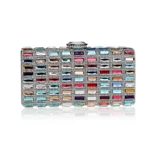 Красочные Алмазы вечерние сумки Для женщин дизайнер банкетные сумки кристалл день сцепления женские свадебные Кошелек и Сумки