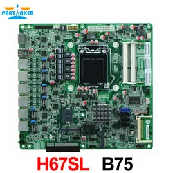 H67SL 6 Lan промышленных маршрутизатор брандмауэр Материнская плата алименты i3/i5/i7processor with6 * usb 2 * COM