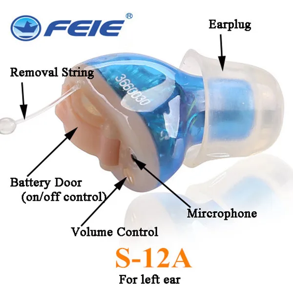 

Medical headphones cic hearing aid invisible programmable 4 channels deaf sound amplifier china price s-12a free shipping