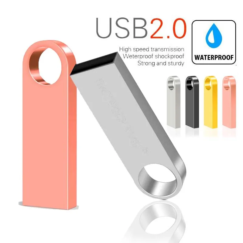 

High Quality Metal Usb Flash Drive 32GB Pendrive 64GB 8GB 16GB Speed Pen Drive 128GB Memory Stick Memoria Cle Usb Key Flash Disk