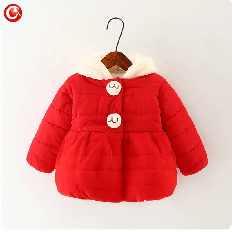 Winter Baby Girls Cartoon Rubbit Coat Thicken Kids Girl Snow Jacket Fleece Hooded Cotton Padded Outwear Christmas Clothes 2016 (5)
