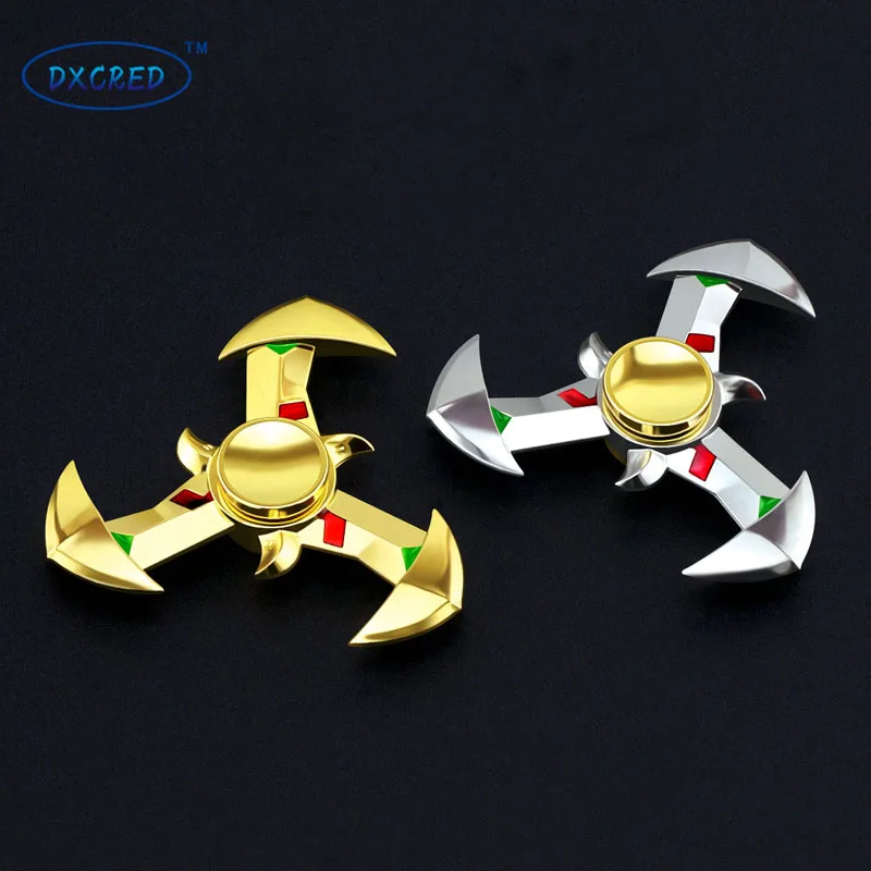 

Hot selling hand fidget spinner top Metallic materials king of the glory Ball bearing  Rotation Bearing Ball Golden Zinc Alloy