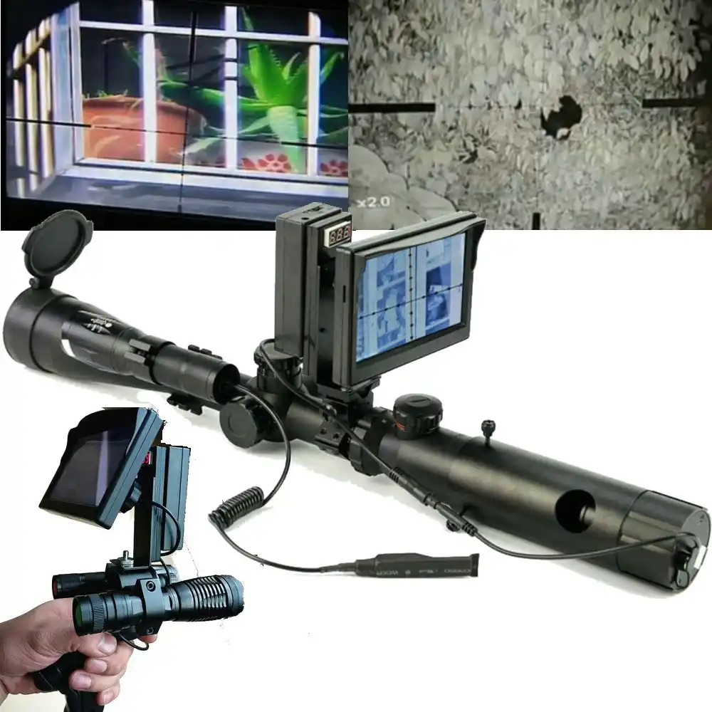 DIY Night Vision Rifle Scope LCD Monitor Hunting Trail Camera w/ IR