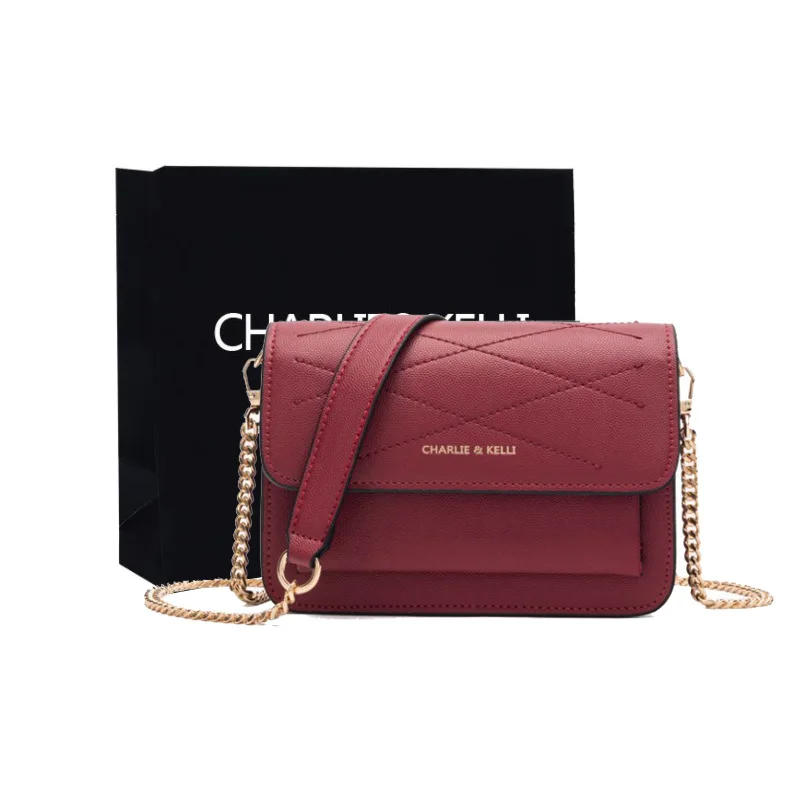 

2019 Spring New Fashion Women Shoulder Bag Chain Strap Flap Designer Handbags Clutch Bag Ladies Messenger Bags With Metal Buckle