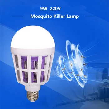 

Hot Sell E27 2 In 1 LED Bulb Light Mosquito Killer Lamp 220V 240V Anti Mosquito Repellent Bug Zapper Insect Killer Night Lamp