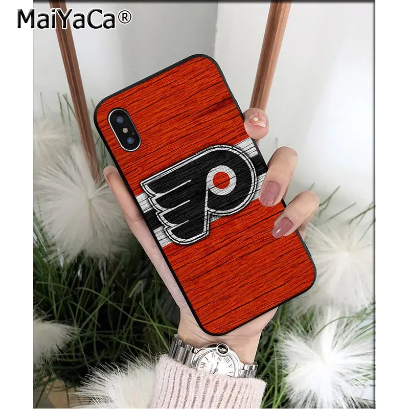 MaiYaCa Philadelphia Flyers ТПУ мягкий черный чехол для телефона чехол для iPhone 5 5Sx 6 7 7plus 8 8Plus X XS MAX XR