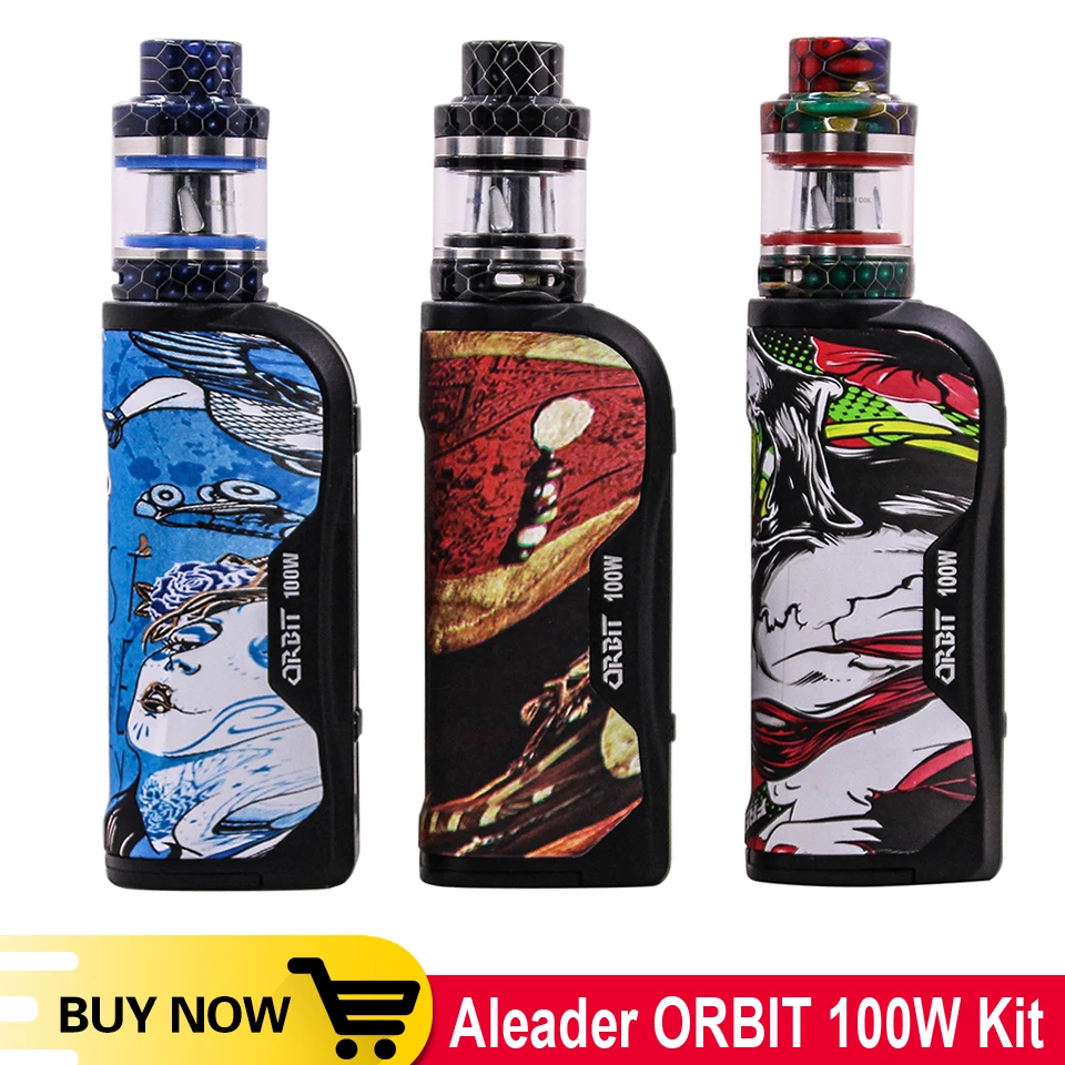 

Original Aleader Orbit 100W Kit with Beehive Sub-Ohm Tank 5W-100W E cigarette Vape Kit fit single 18650/ 20700/ 21700 battery