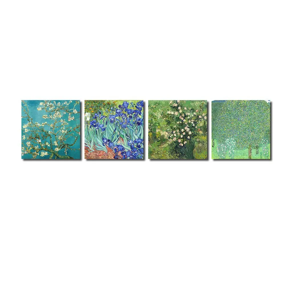4Pcs-Sets-Huge-Modern-Wall-Art-Home-Decor-Giclee-Prints-Artwork-Almond-Blossom-and-Irises-by (2)