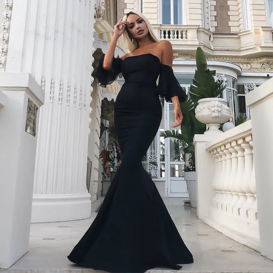 Seamyla Lange Maxi Avond Jurken Vrouwen Sexy Uit De Schouder Bandage Jurk Zwart Vestidos Celebritly Runway Lange Jurken Seamyla Lange Maxi Avond Jurken Vrouwen Sexy Uit De Schouder Bandage Jurk Zwart Vestidos Celebritly Runway Lange Jurken