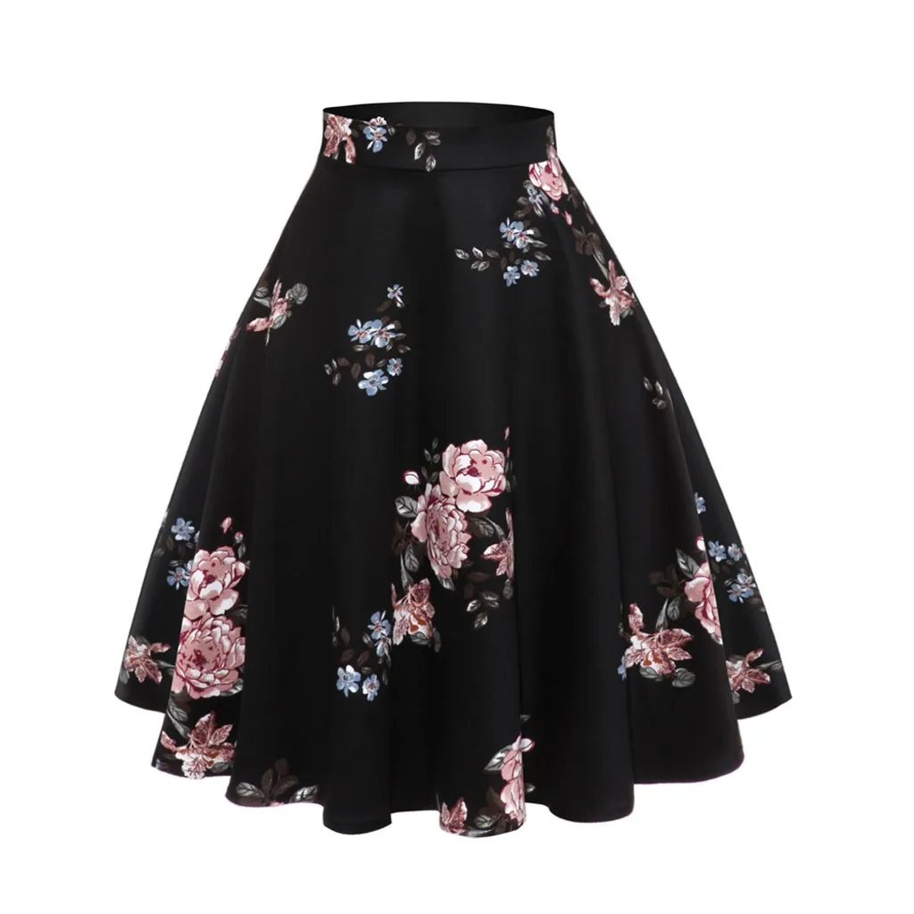 

Summer Dress 2019 Sleeve Casual Women Vintage Printing Gown Casual Evening Party Prom Swing vestidos #N05