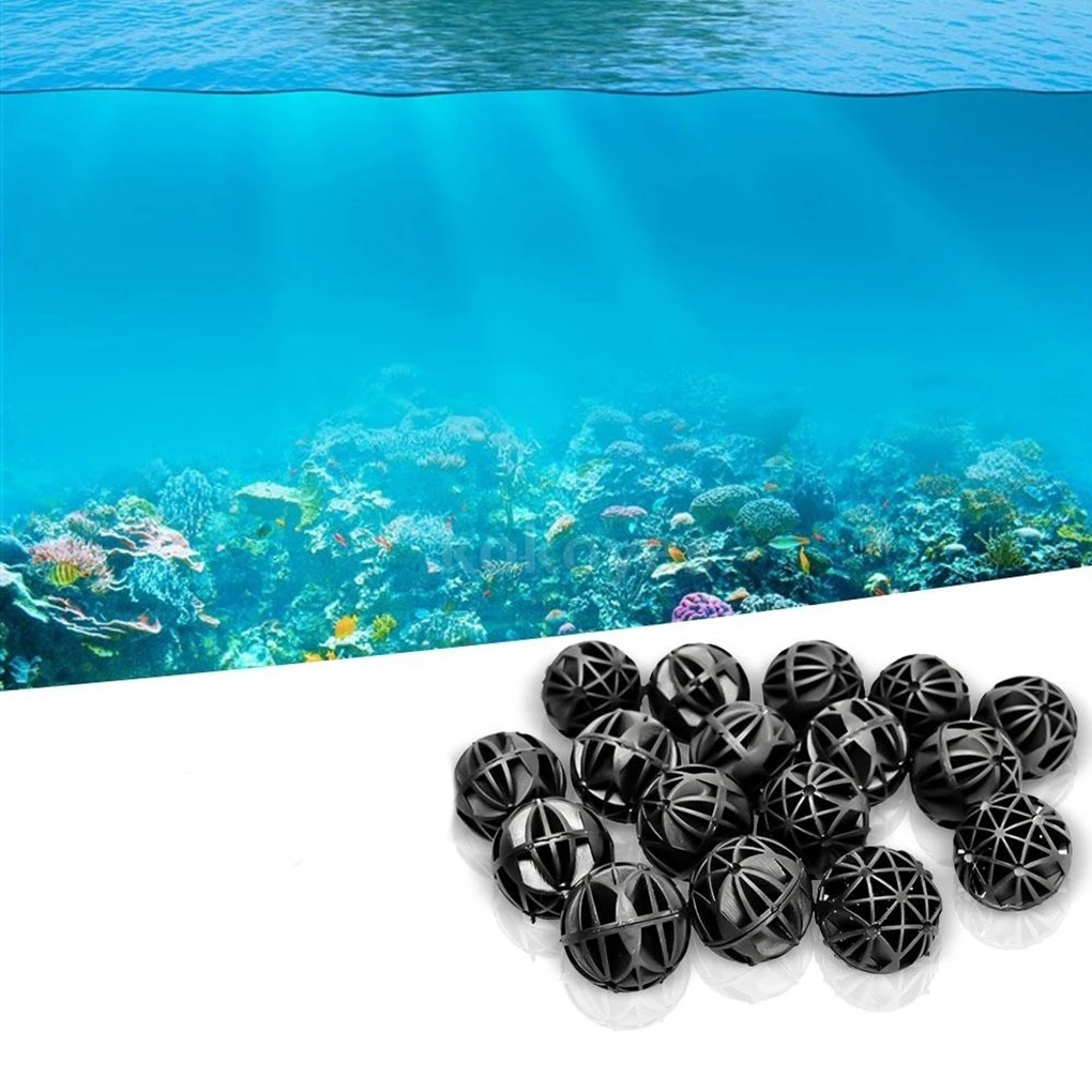 

50pcs/set Aquarium Filter Bio Balls Portable Air Pump Canister Cleaning Fish Tank Filter Sponge Ball
