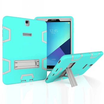 

3-in-1 Dual Layers PC+TPU Tablet PC Cases for Samsung Galaxy Tab S3 T820/T825 9.7" Contrast color Tablet Cases with Kickstand
