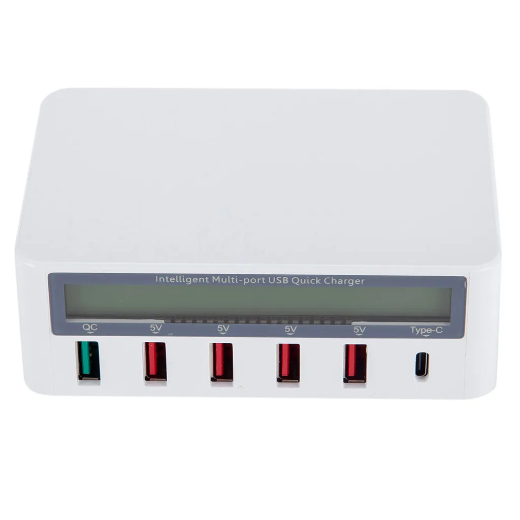 CARPRIE usb-концентратор 5 портов Usb QC 3,0 быстрое зарядное устройство 5 В 10A AC 100-240 В ЖК-дисплей напряжения тока для IPad samsung с вилкой AU