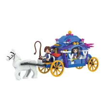 Winner 170pcs Building Blocks Toys Snow White Princess Carriage Model Series Assembled Legoe Toy Building Blocks