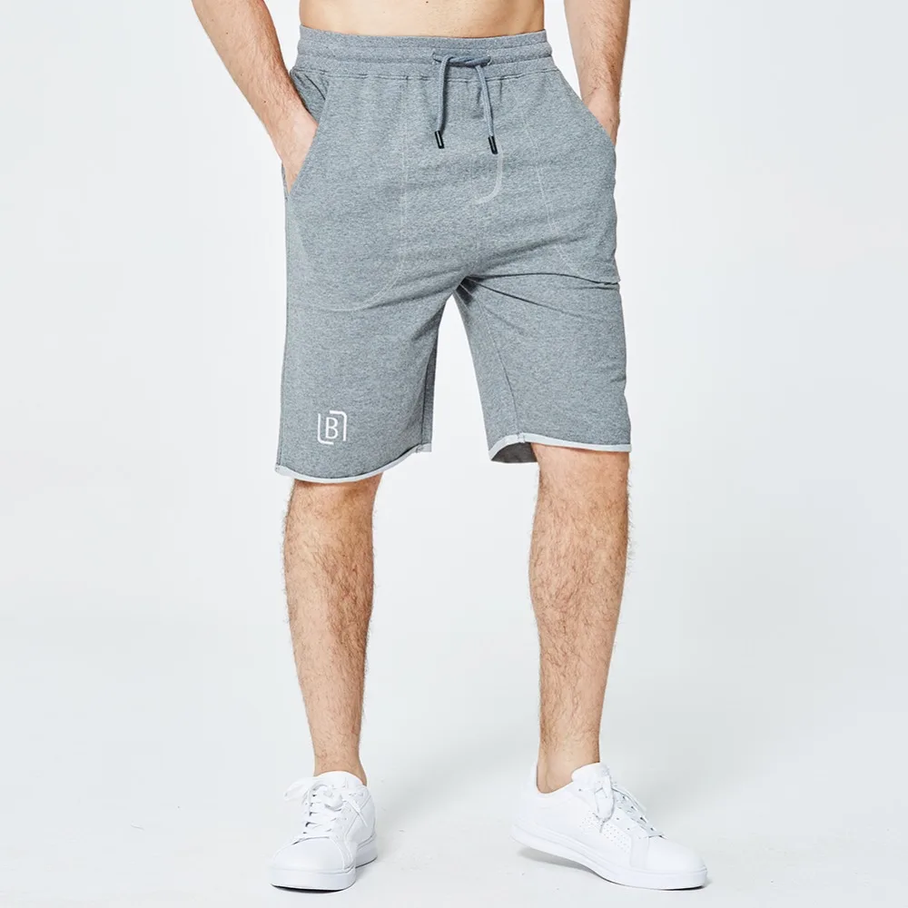 2019 повседневные мужские шорты летние новые мужские тренажеры фитнес до колена короткие спортивные штаны мужские однотонные штаны для бега