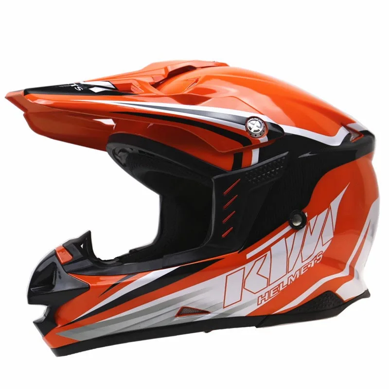 

Motorcycle Full Helmet Racing Off-road Casco Casque Moto Capacete Motocross Safety Downhill Helmet White Orange ECE DOT Standard