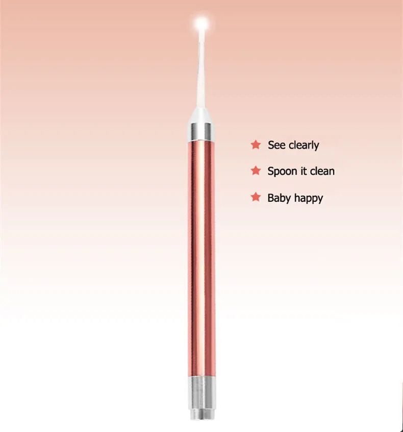 Светодиодный свет палочка для ушей уши очиститель ушной Воск Удаление инструмент фонарик ушной чистки ушной Воск Удаление светящейся Ушная кюрета Здоровье ухо