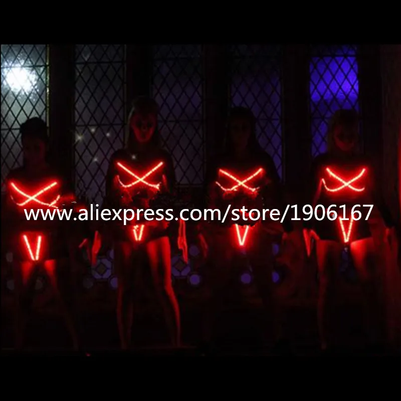 Led luminous sexy suit