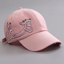 Новинка, мультяшная Розовая пантера, бейсболка с вышивкой, женская, унисекс, с вышивкой, повседневная солнцезащитная Кепка s для мужчин, дешевая бейсболка