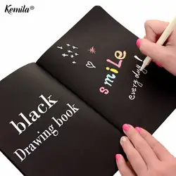 Kemila A4 A5 черный эскиз черный писчебумажных блокнот скетчбук для живописи Дневник для рисования журнал Творческий Тетрадь подарок