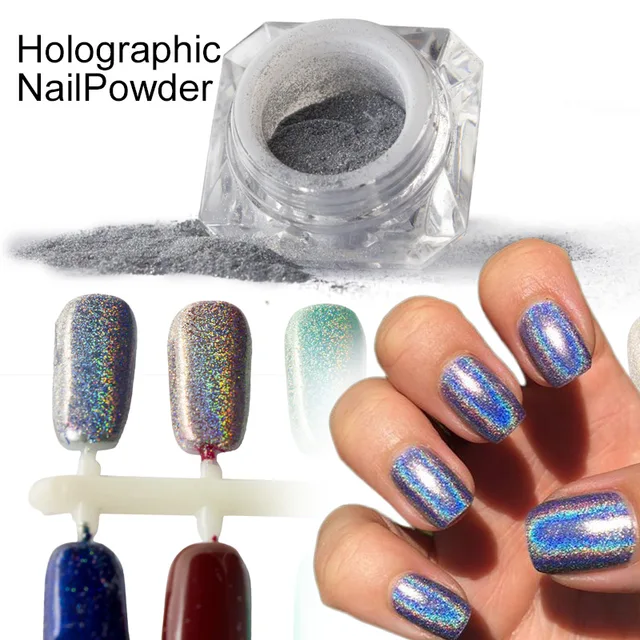 1g Box Rainbow Shinning Mirror Nail Glitter Powder Perfect 1g Box Rainbow Shinning Mirror Nail Glitter Powder Perfect Holographic Nails Dust Laser Holo