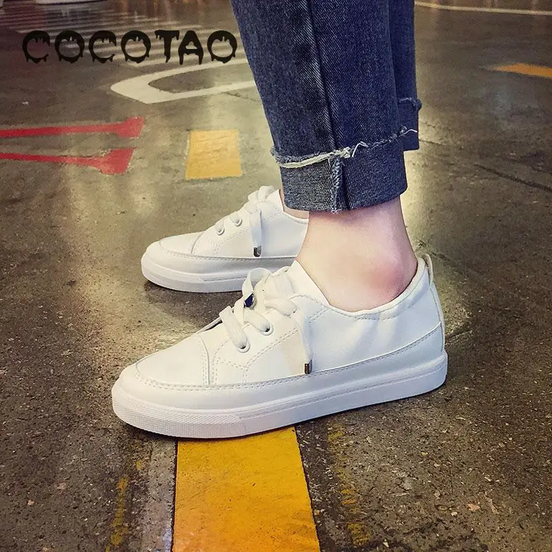 

White Shoe Female Paragraphs In The Summer Of 2019 With Skirt Spring Based Joker Students Flat Brim Leather A Sanda16