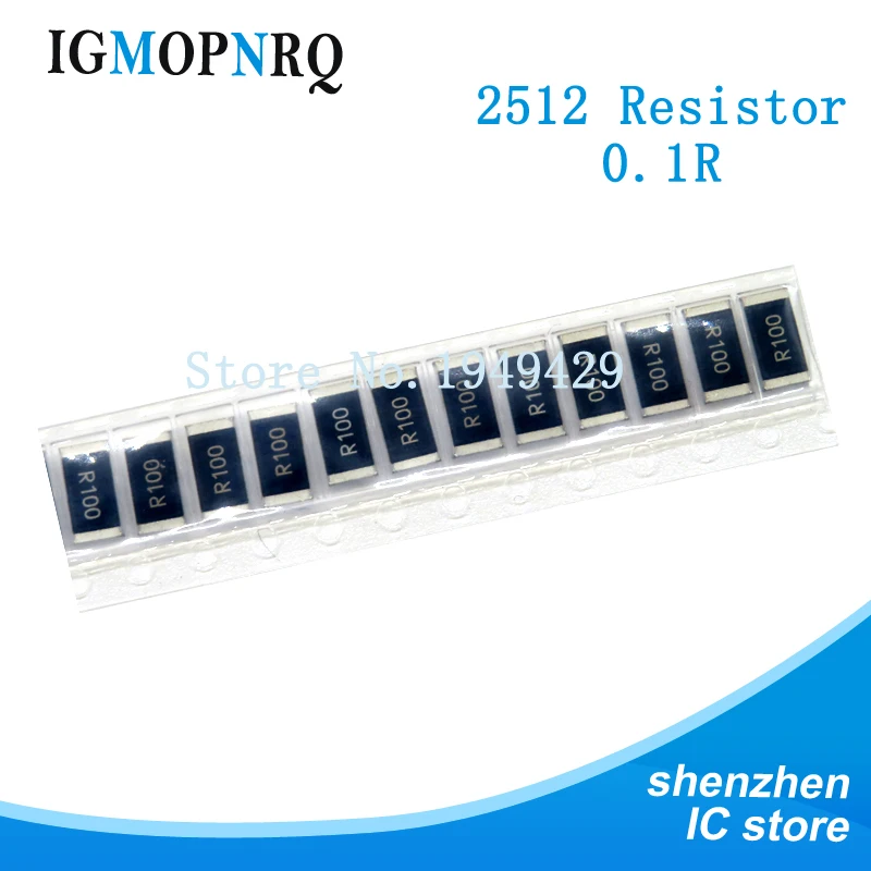 50 шт. 2512 SMD бескорпусный резистор постоянного сопротивления 1% 1 Вт 0.1R 0.01R 0.05R 0.001R 0.33R 1R 0R 10R 100R 2W 0,001 0,01 0,1 0,33 0,05 1 0 10 100 Ом