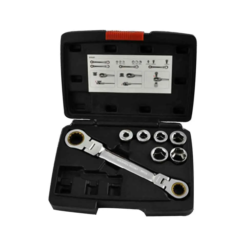 

HGhomeart 12pcs Socket Wrench Set Universal Key Ratchet Wrench Double End Socket Adapter Multifunctional Bicycle Repair Tools