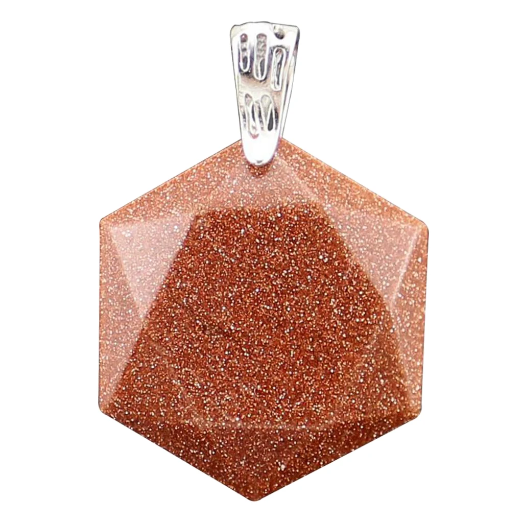 Luster Smooth Polished Crystal Jewish Star of David Hexagram Shape Stone Pendant for Necklace Pendant Metal Bail Clasp