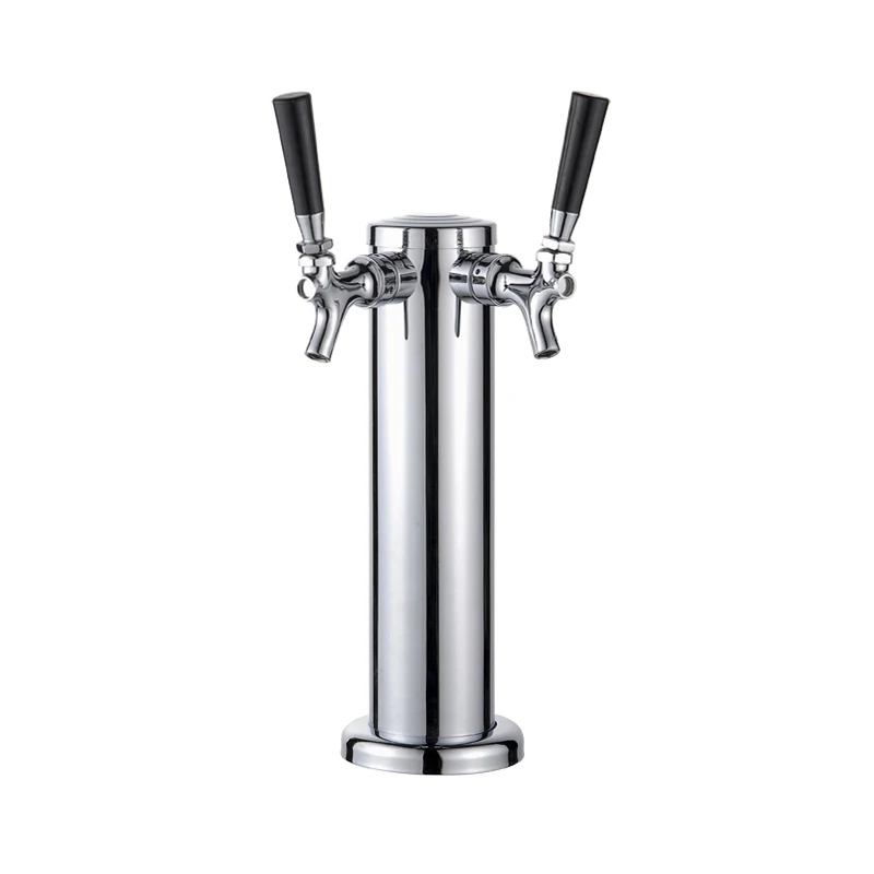 

Homebrew Tap Faucet Stainless Steel Beer Tower With Double Taps Beer Flow Control Beer Tap Brew Accessories Tool Good Quality