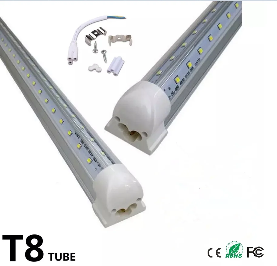 T8 V Форма Интегрированный Светодиодный трубки огни подключаемых Двусторонняя сияя T8 лампы