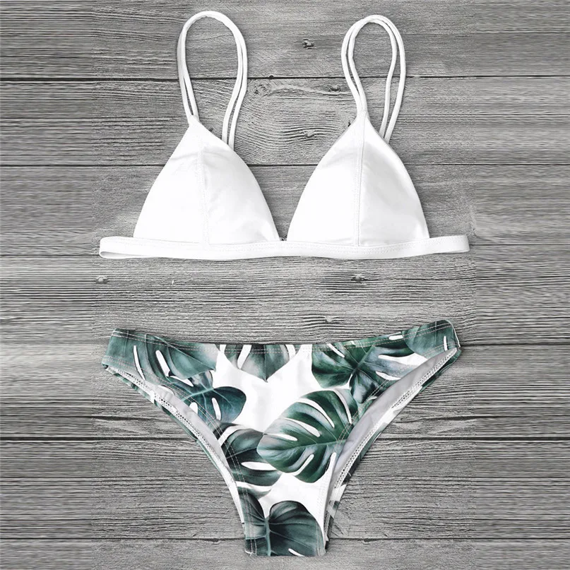 Women's Swimming Suit Bandeau Bandage Bikini Set Push-Up Brazilian Swimwear Beachwear Swimwear Swimsuit for Girls #2J10#F (10)