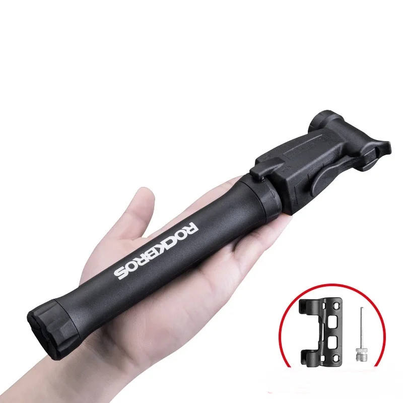 

ROCKBROS Bicycle Mini Portable Pump Bidirectional 80 Psi Bike Air Pump Mtb Cycling Tire Inflator Fit Schrader Presta Valve Mouth