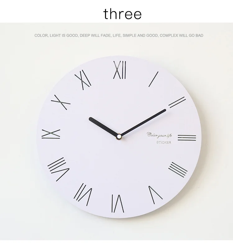 Geekcook креативные скандинавские персональные деревянные настенные часы для гостиной современные бесшумные простые белые круглые цифровые часы настенные часы
