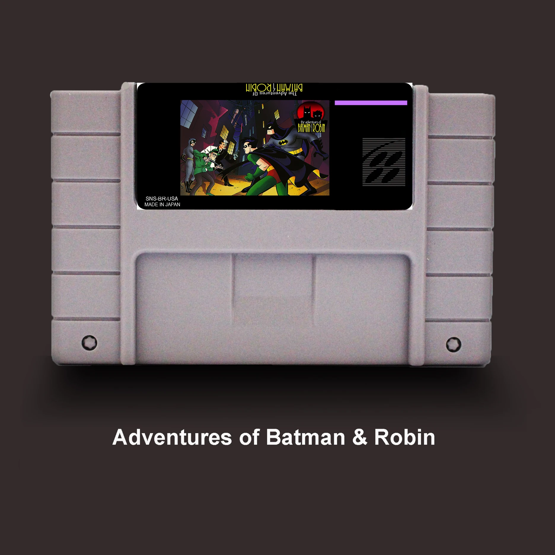 

Adventures of Batman & Robin-16 bit For USA NTSC Game Player Big Gray Game Card