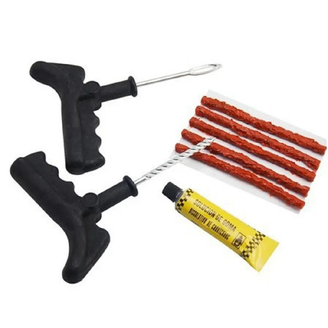 Car Bike Auto Tubeless Tire Repair Kit Tyre Puncture Plug Tool Repairing Tools Set Vacuum Tires Patch | Инструменты