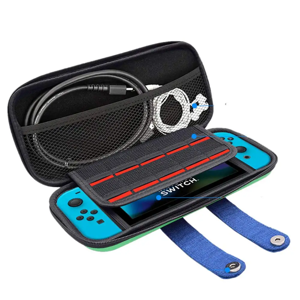 Чехол для переключателя NAND зеленый цвет чехол кабеля сумка Switch хранения игр