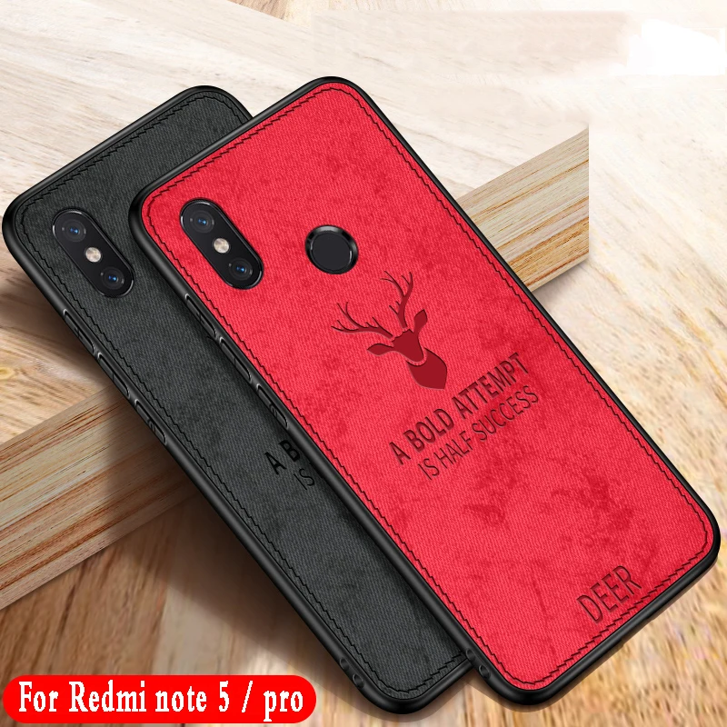Чехол для Xiaomi redmi note 5 тканевый кожаный чехол силиконовый роскошный