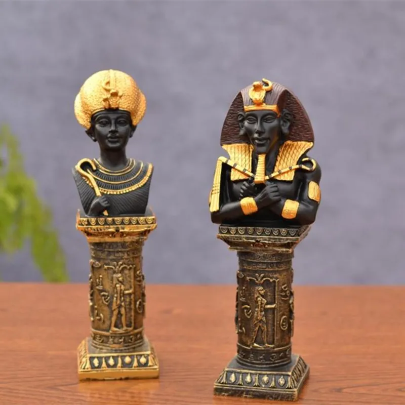 Статуя и скульптура лекарства Tutankhamun Клеопатра король Бюст Смола рукоделие