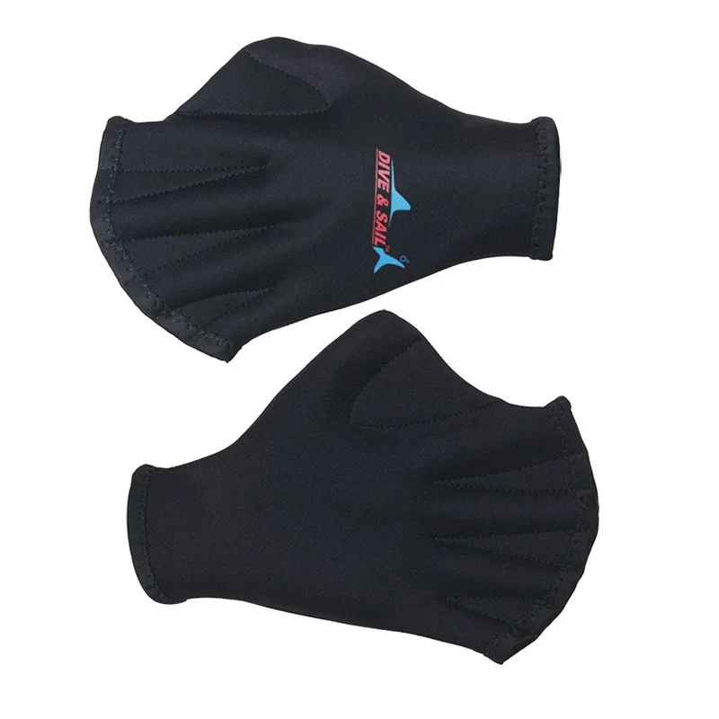 Hot 1 Pair Adult Diving Gloves Swimming Sphere Webbed Swim Gloves Surfing High Quality Sports Paddle Training Finger- Less Solid