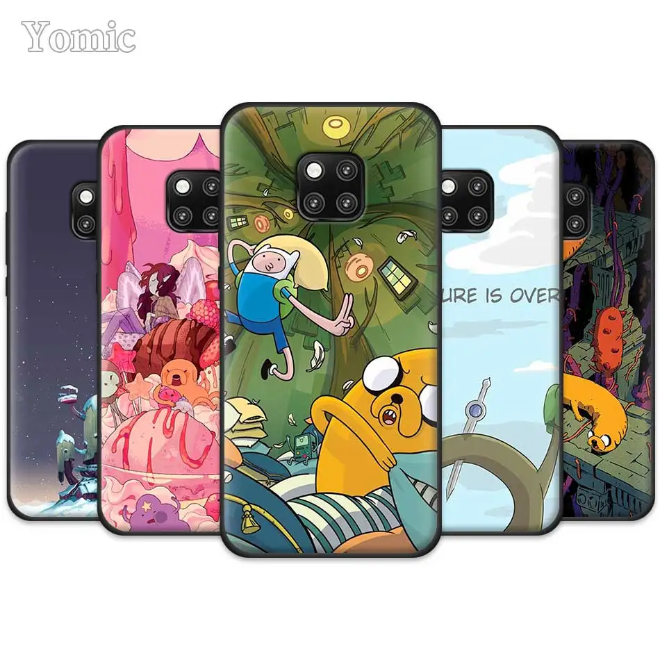 

Adventure Time Beemo Jake Black TPU Case for Huawei Mate 20 Pro 10 20 Lite P20 P30 Pro Honor 20 Lite 20 Pro Silicone Cases Cover
