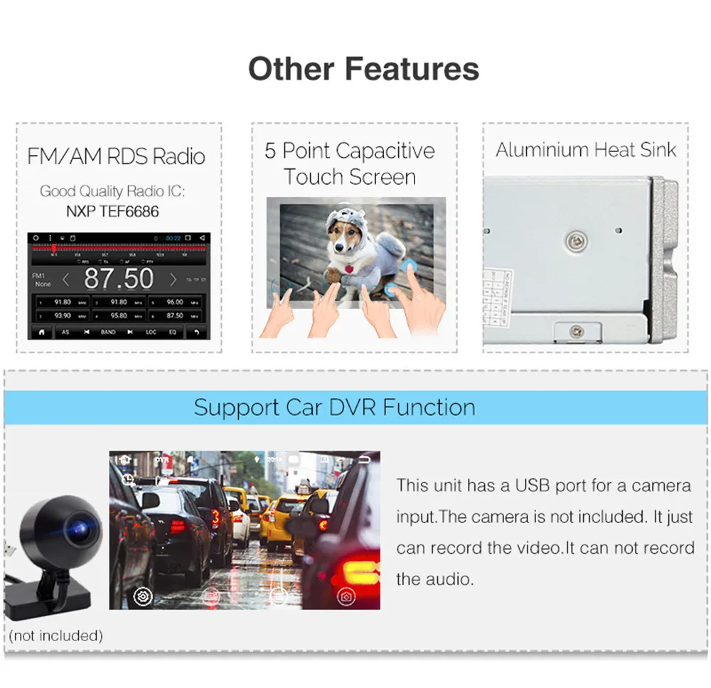 Flash Deal Android 8.1 Quad Core Autoradio Car Stereo Radio MP5 Player 1 Din 7" Touch Screen Car Multimedia Players FM/AM Radio GPS Navi 8