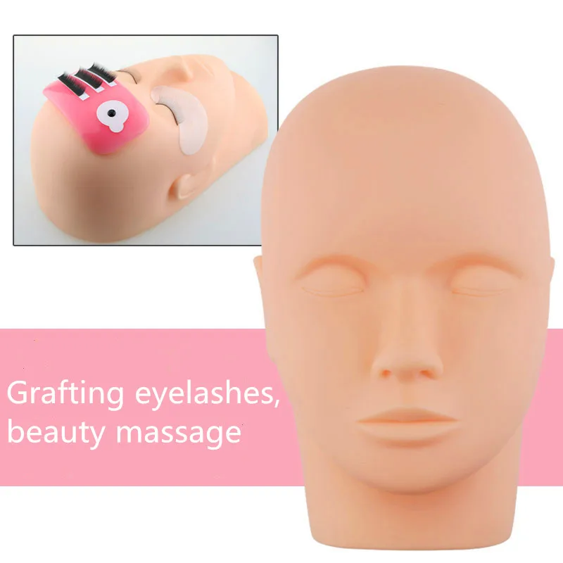 

False Eyelashes Extension Practice Exercise Kit Makeup Mannequin Head Set Grafting Eyelash Tools Kit Practice Eye Lashes Graft