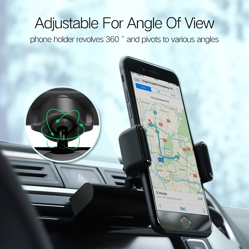 Ugreen Car Phone Mount CD Slot Car Phone Holder for iPhone 8 Magnetic Holder Stand Clip Cell Phone Holder for Huawei Tablet GPS