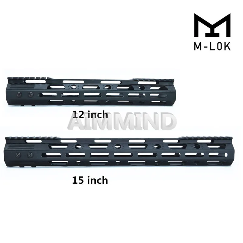 15 "MLok M-LOK Handguard ультра-легкий супер тонкий свободный поплавок Quad ствольная накладка Пикатинни рельсовая система для AR-15 M16 M4