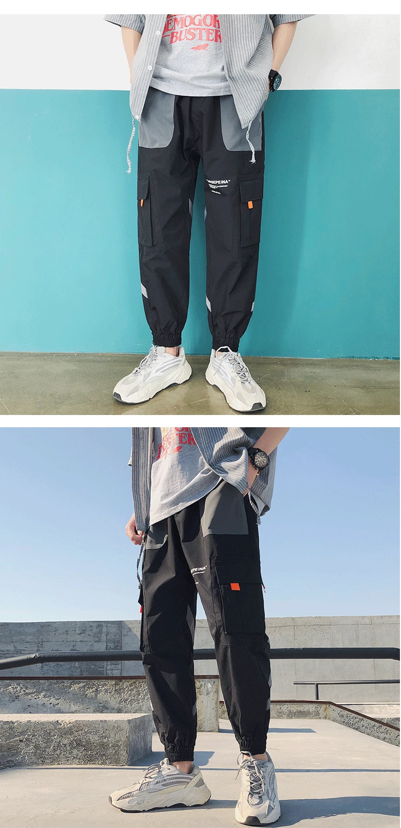 LAPPSTER цветные летние штаны для бега мужская Японская уличная одежда хип-хоп брюки карго черные спортивные брюки цвета хаки