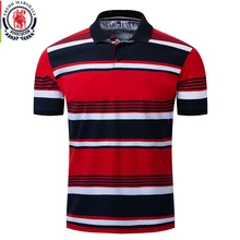 Fredd Marshall, новинка, мужская рубашка поло из хлопка, мужская деловая Повседневная полосатая рубашка поло, Homme, короткий рукав, брендовая рубашка поло 045