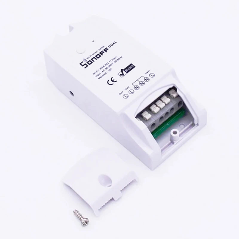 Sonoff двойной Wifi DIY переключатель беспроводной пульт дистанционного управления таймер умный дом 2 канала 10А/2200 Вт выключатель света работает с Alexa
