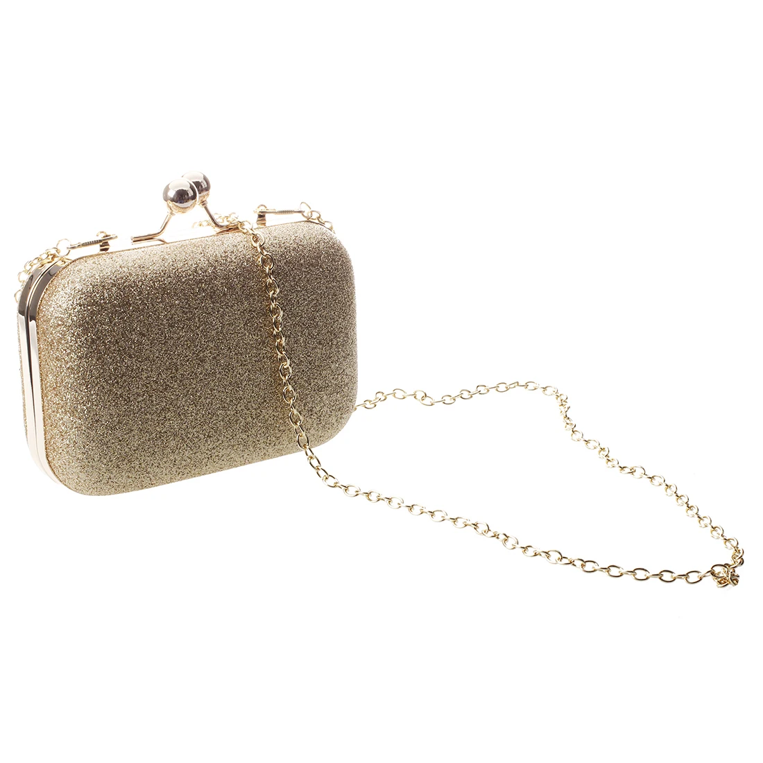 ABDB- Clutch Hand Shoulder Bag Women PU Leather Shoulder Bag Gold