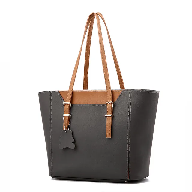 LONG SON Lady PU Leather Top Handle Bags Handbags Women Famous Brands